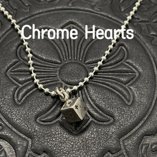 Chrome Hearts 克羅心925純銀項鍊古家項鍊男女款單粒骰子項鍊復古做舊朋克毛衣鏈CX050