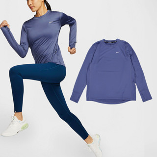 Nike 長袖 Element 女款 藍 吸濕排汗 拇指孔 跑步 運動 長T 反光 [ACS] DX0309-491