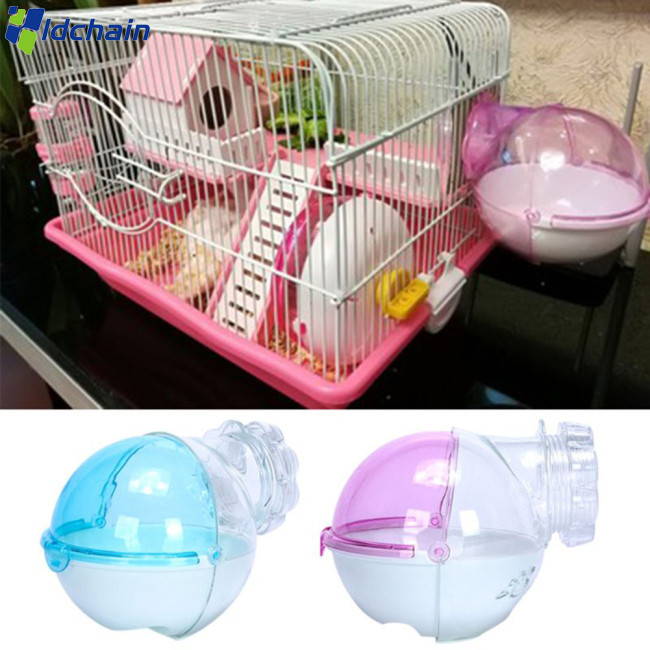新的! 迷你寵物外置浴室透明遊樂場倉鼠籠配件寵物用品