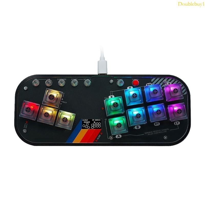 Dou Mini Hitbox 控制器遊戲控制器格鬥操縱桿格鬥桿遊戲配件適用於 PC NS Mister Type-C