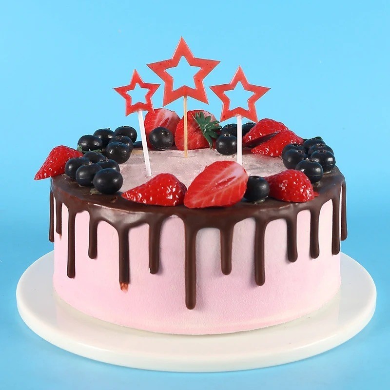 Lilin cake TOPPER Paper STAR Contents 5PCS 生日蛋糕裝飾蛋糕裝飾品糕點生日蛋糕