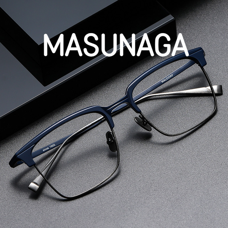 【TOTU眼鏡】MASUNAGA增永 純鈦眼鏡框 木村拓哉眼鏡 大框眼鏡 配近視眼鏡 男款
