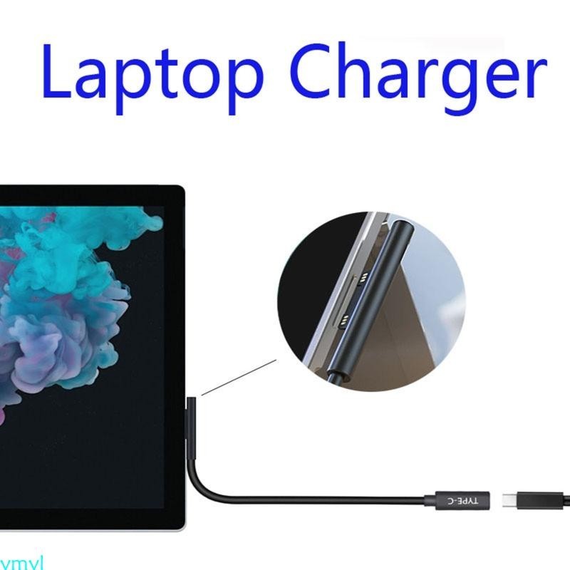 Ymyl 充電器連接線適用於 Microsoft Surface Pro 7 6 5 4 3 筆記本電腦充電線