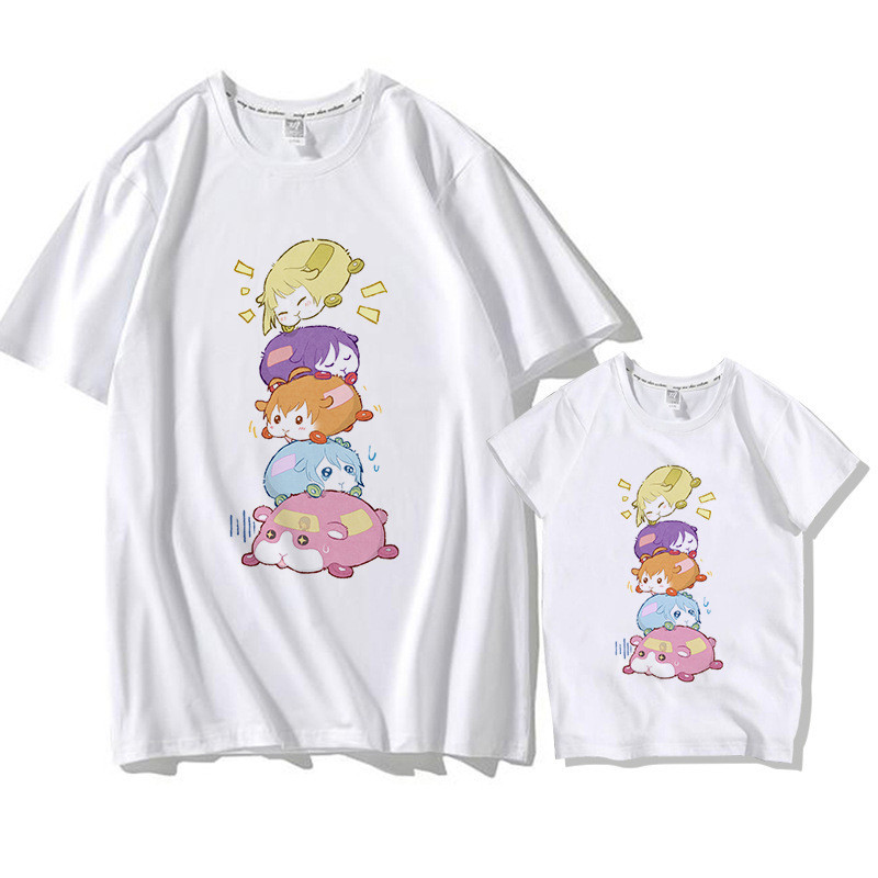 【N1ne】親子裝 兒童短袖上衣 卡通天竺鼠車車夏季上衣 卡通短袖T恤