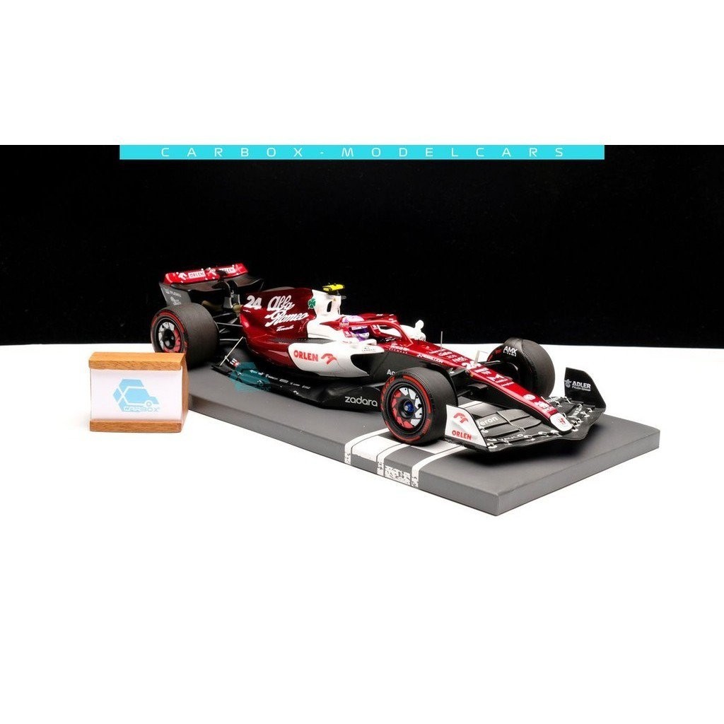 【品質保證】[CarBox] F1賽車模型迷你切 1:18 周冠宇2022巴林阿爾法羅密歐C42 QPKD