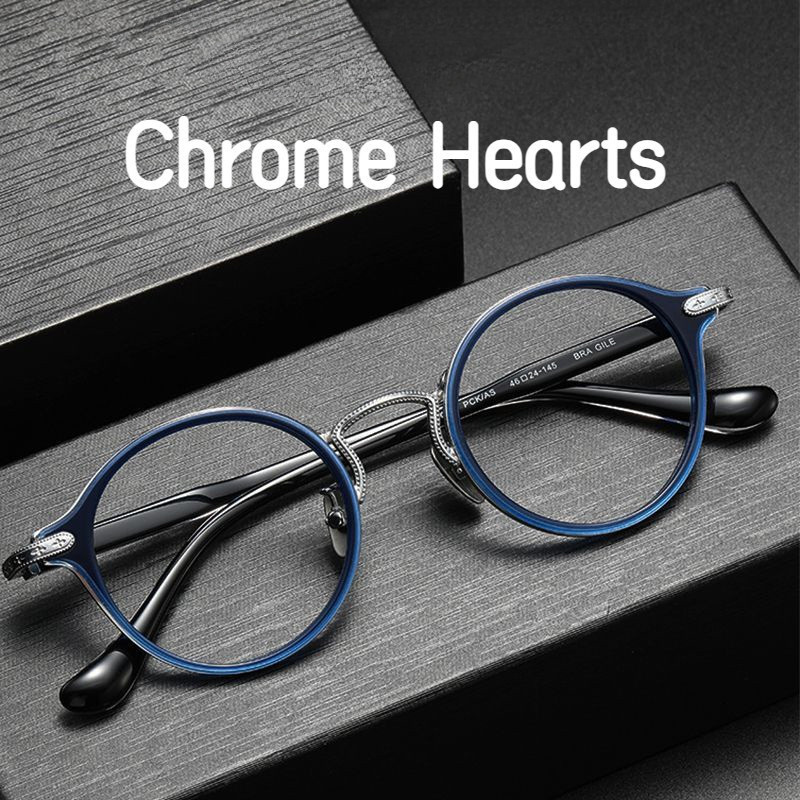 【Ti鈦眼鏡】純鈦鏡框 Chrome Hearts克羅心同款 復古眼鏡 藝文 近視眼鏡 可配近視 散光眼鏡架 日系眼鏡
