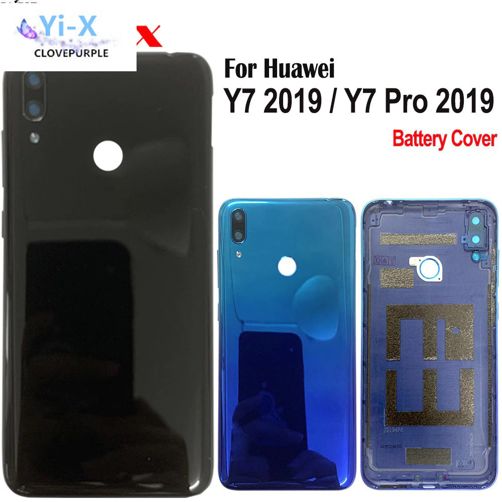 1x 適用於華為 Y7 2019 Y7 Pro 2019 Y7 Prime 2019 後蓋電池蓋後殼適用於 Y7 201