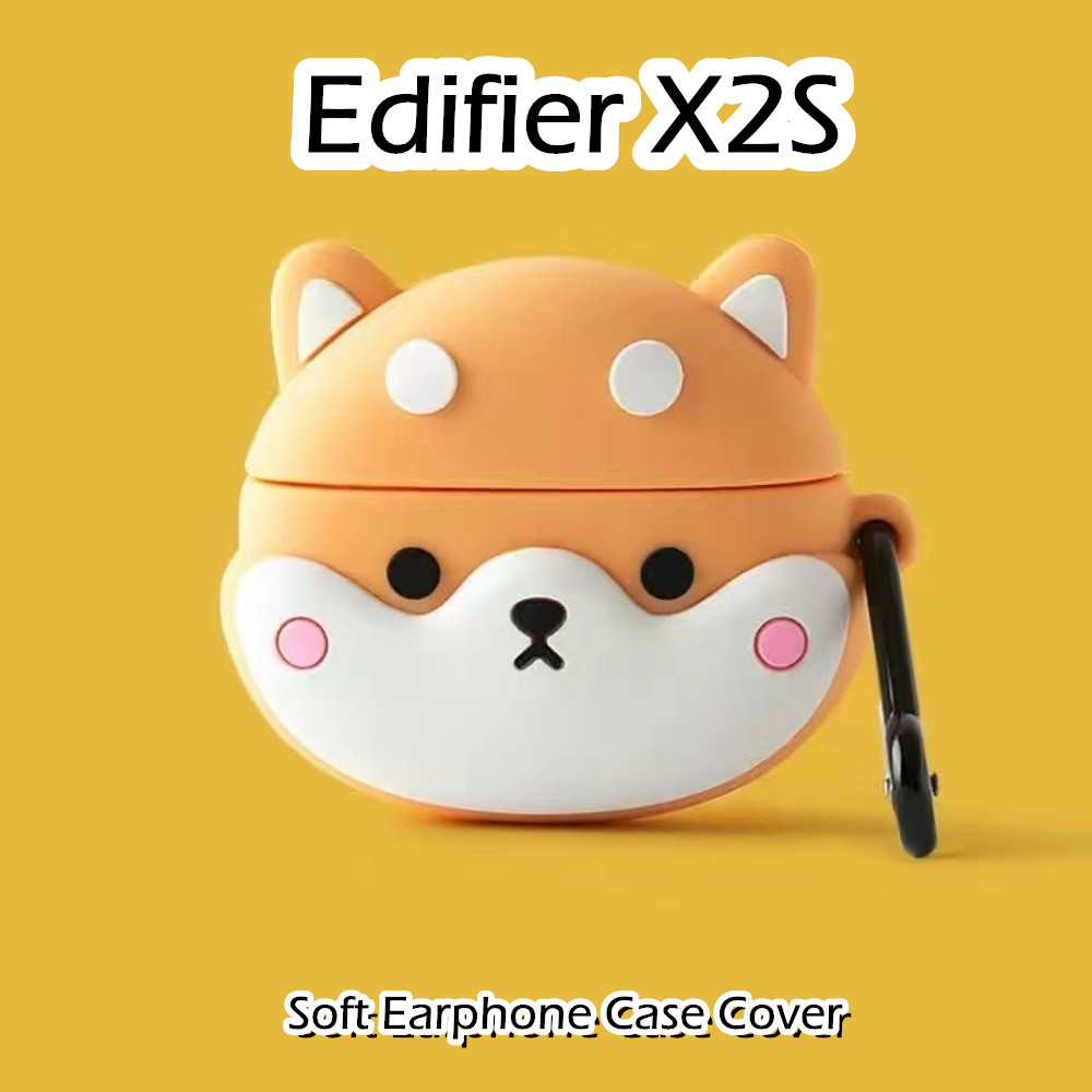 EDIFIER 【高品質】適用於漫步者 X2s 保護套有趣的卡通軟矽膠耳機保護套保護套