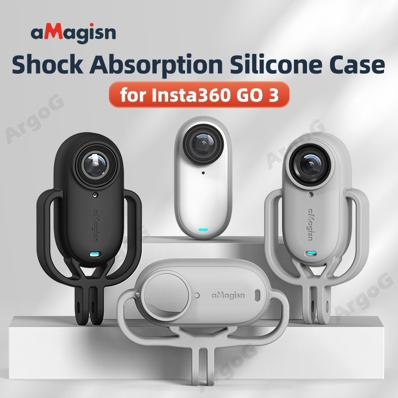 Amagisn Insta360 GO3 運動相機保護 Insta360 Go 3 配件的減震矽膠套