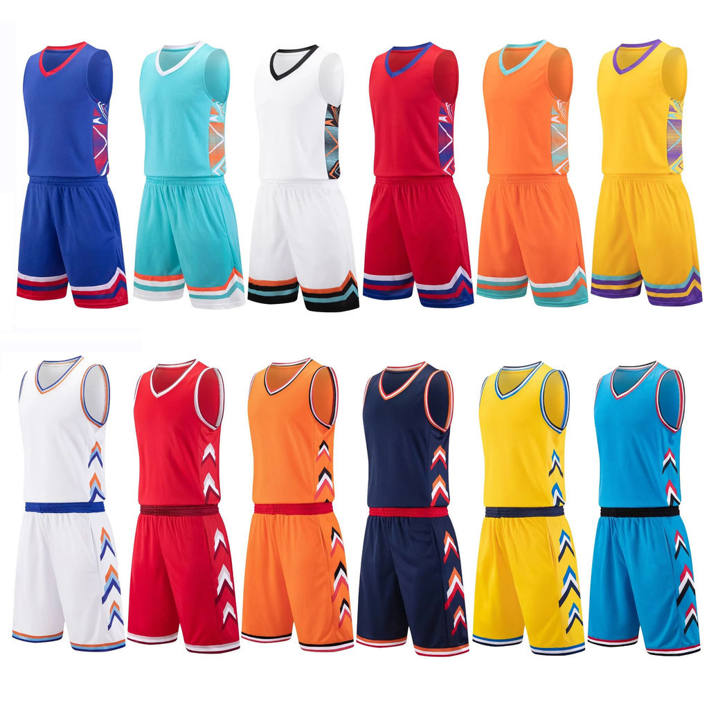 美式兒童籃球服 男訓練服團購成人球服籃球衣套裝雙側口袋