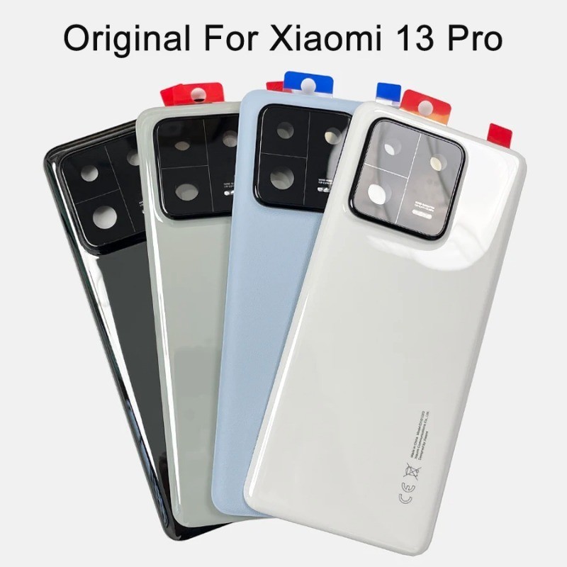 XIAOMI MI 100% 原裝陶瓷 6.73 英寸電池蓋後殼門適用於小米 Mi 13 Pro 後殼手機蓋相機框架 +