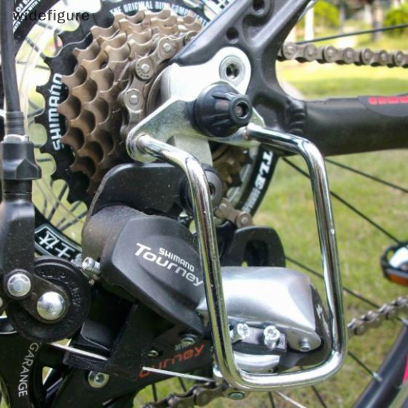 Widefigure 自行車後變速器掛鉤鏈條齒輪護罩保護罩山地自行車騎行變速箱保護鋼架全新