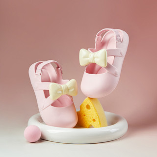 女童涼鞋粉色蝴蝶結柔軟舒適新款eva兒童涼鞋娃娃鞋