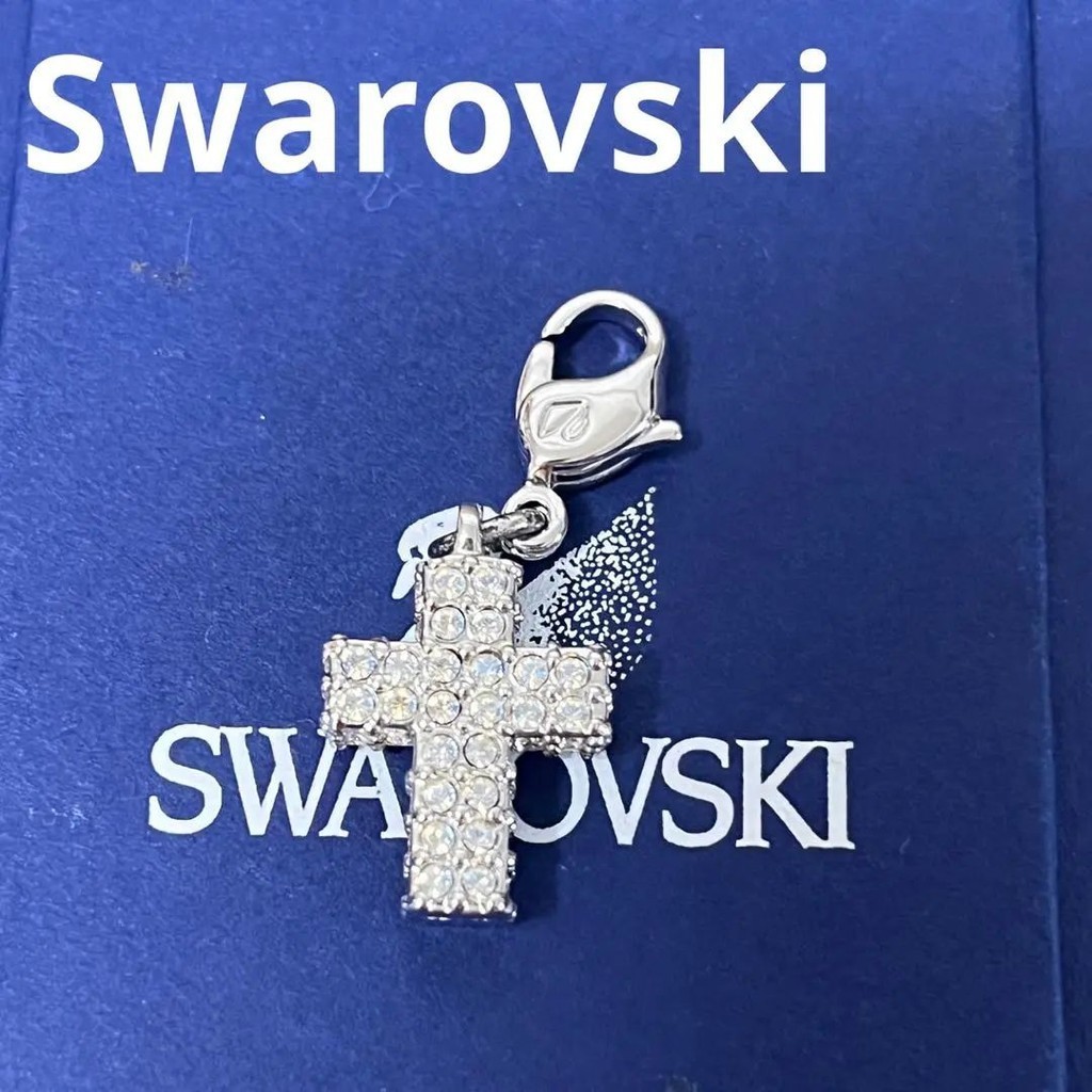 SWAROVSKI 施華洛世奇 項鍊 十字架 附盒 日本直送 二手