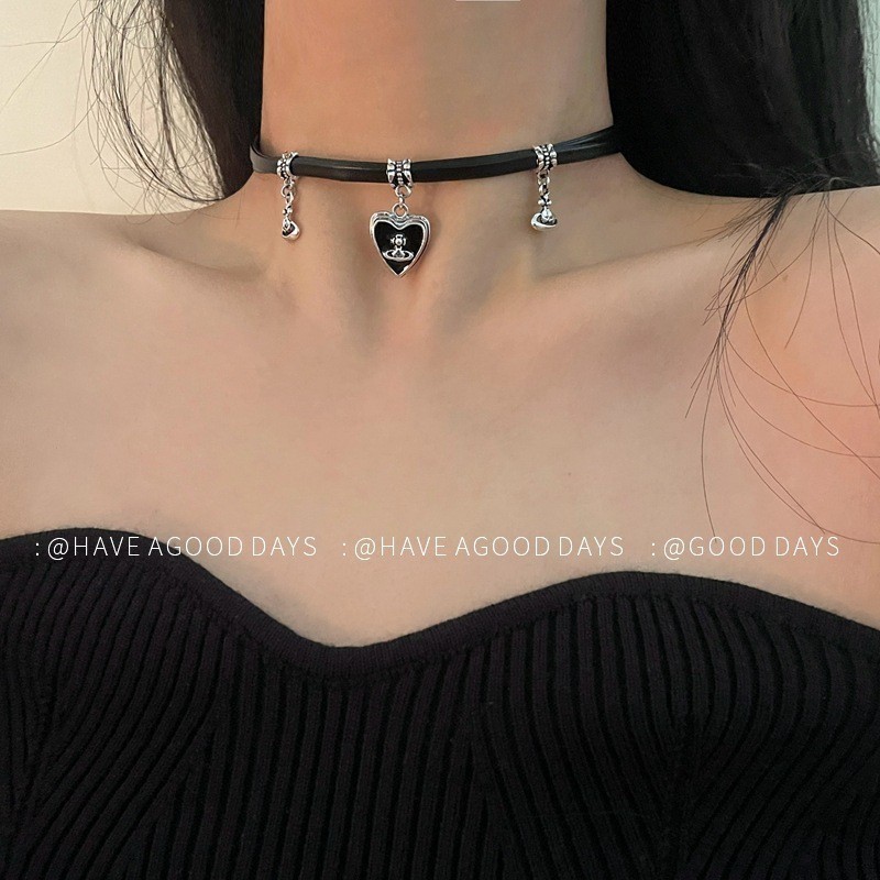 Vivienne Westwood 時尚女性別緻流蘇愛心 choker 項鍊