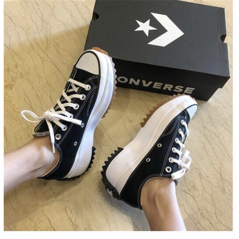 Convers Run Star Hike黑白高底低幫男女帆布鞋