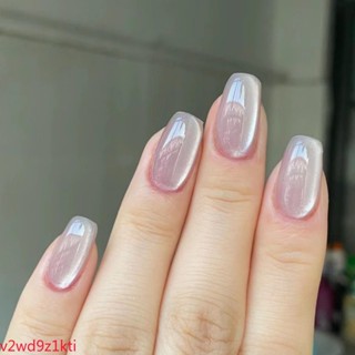 ☺臺灣出貨☺紫色貓眼手工美甲穿戴甲玻璃珠ins風裸色氣質顯白小紅書爆款貼片☺☺