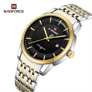 Naviforce 男士手錶頂級品牌豪華防水日期手錶不銹鋼運動軍事商務石英鐘