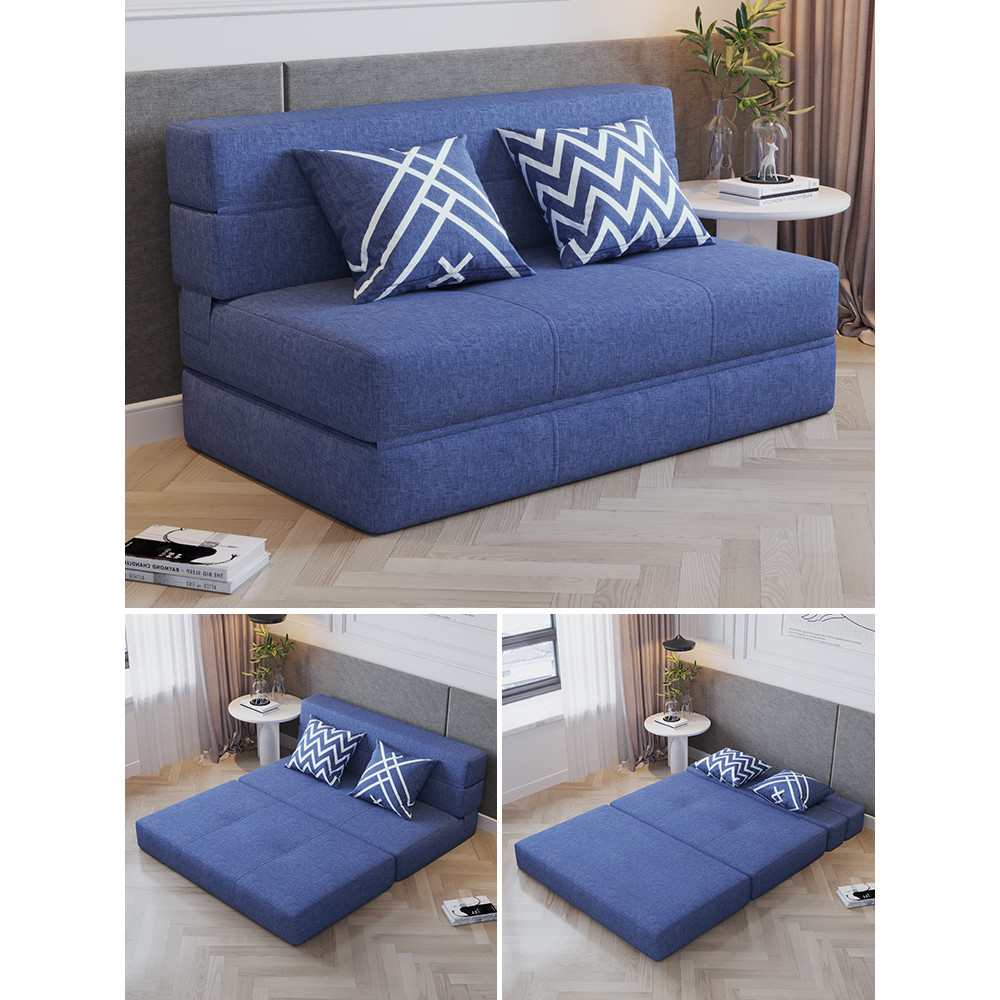 榻榻米沙發床 可摺疊多功能小戶型家用1.2米單雙人兩用乳膠簡易床