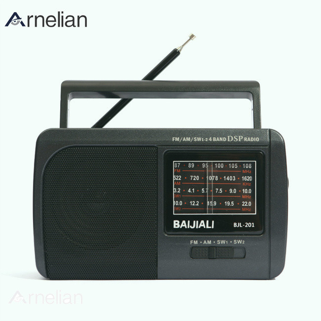 Arnelian BJL-201 AM FM SW 收音機帶伸縮天線提手易於調節收音機揚聲器便攜