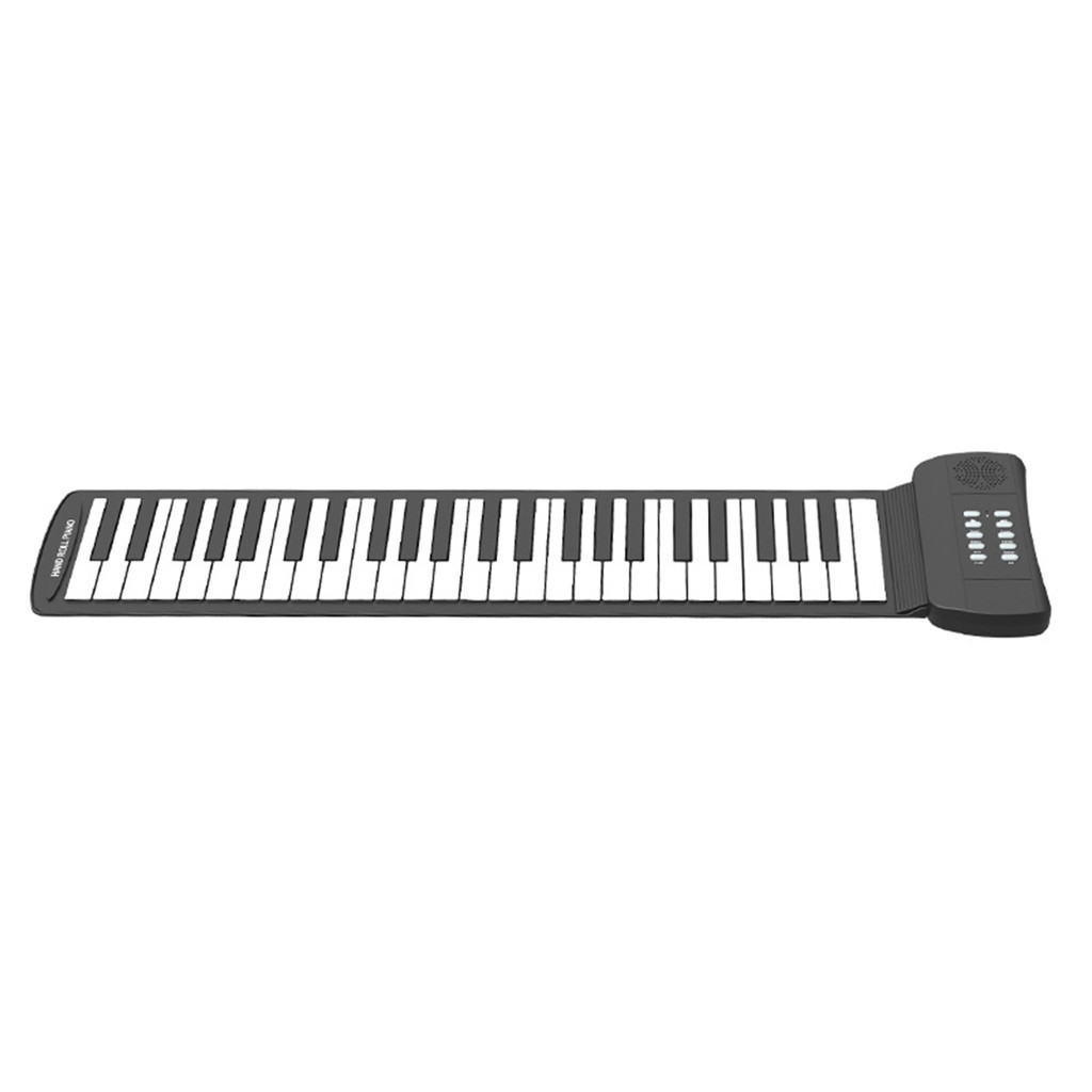 49 鍵捲起鋼琴帶內置揚聲器 16 音 6 種 Demos 支持錄音支撐耳機插孔靜音手捲鋼琴柔性矽膠電子鍵盤