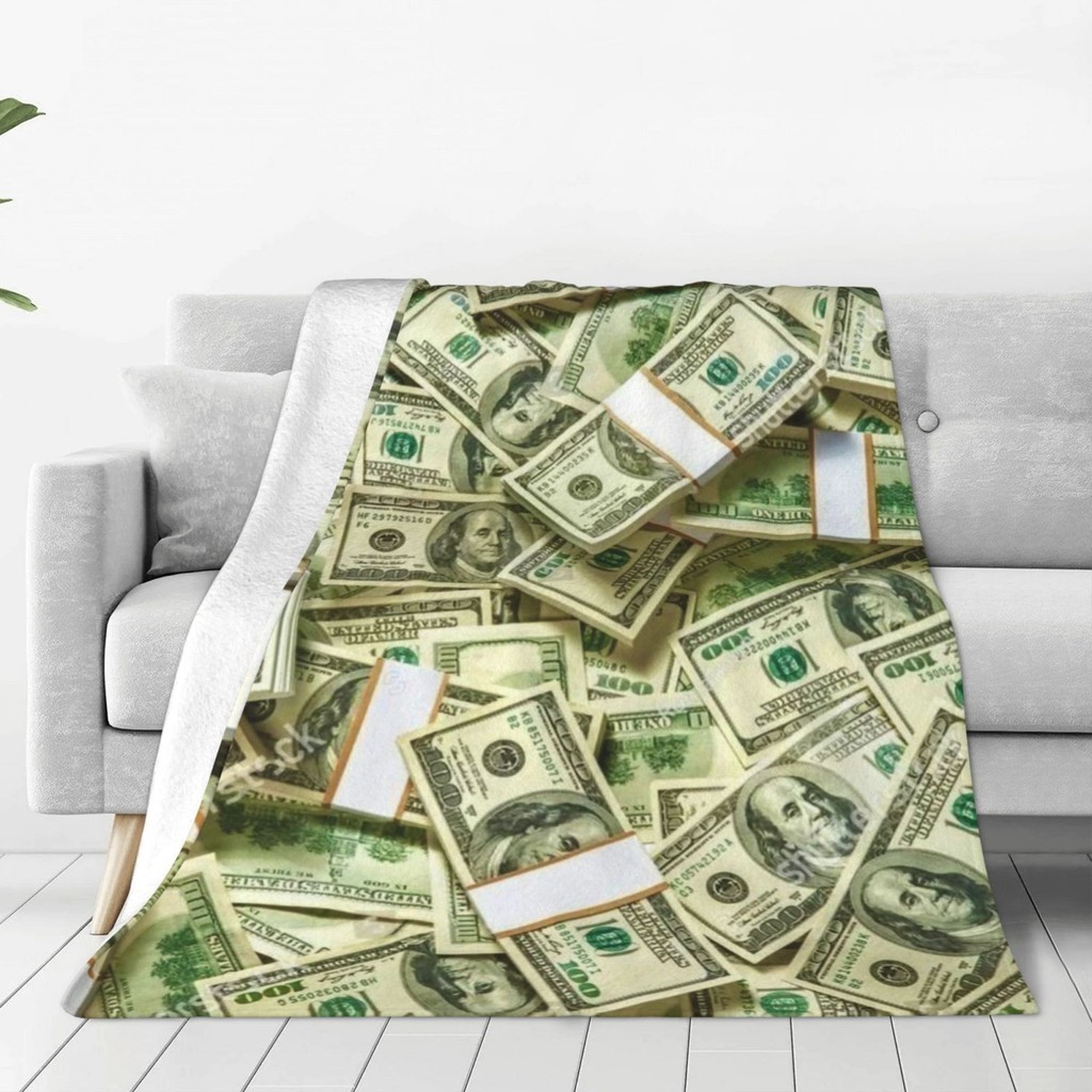 Dollars Money 超柔軟微絨毛毯保暖毯大號床沙發飛機平板床上用品