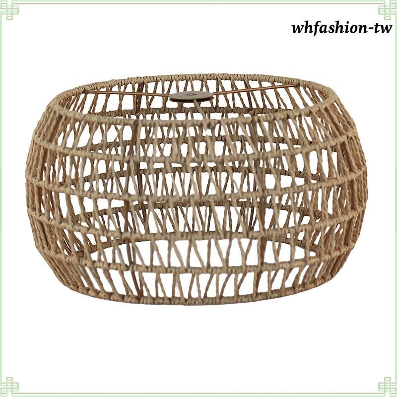 [WhfashionTW] 天然纖維燈罩手工編織吊燈罩,用於吊燈、落地燈咖啡廳客廳