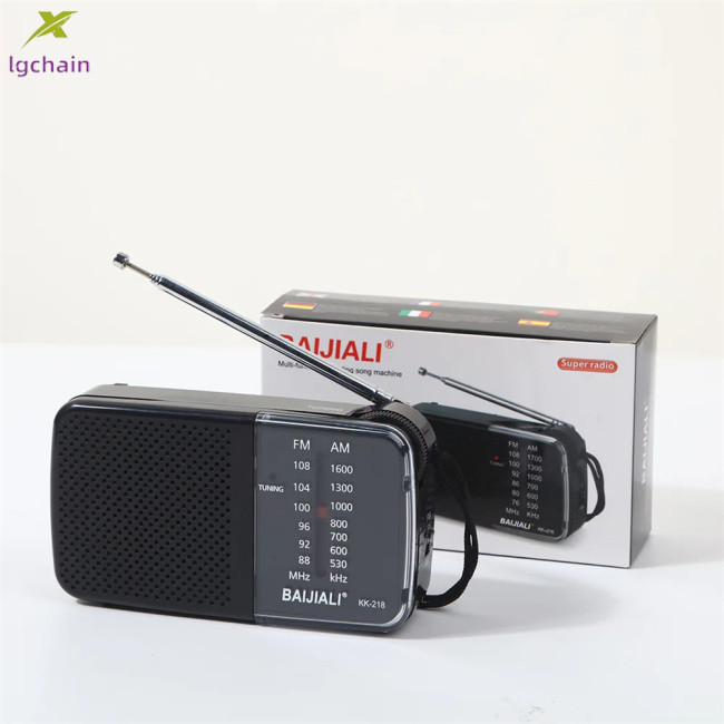 清倉折扣!! Kk-218 AM FM 收音機伸縮天線收音機接收器電池供電便攜式收音機最佳接收
