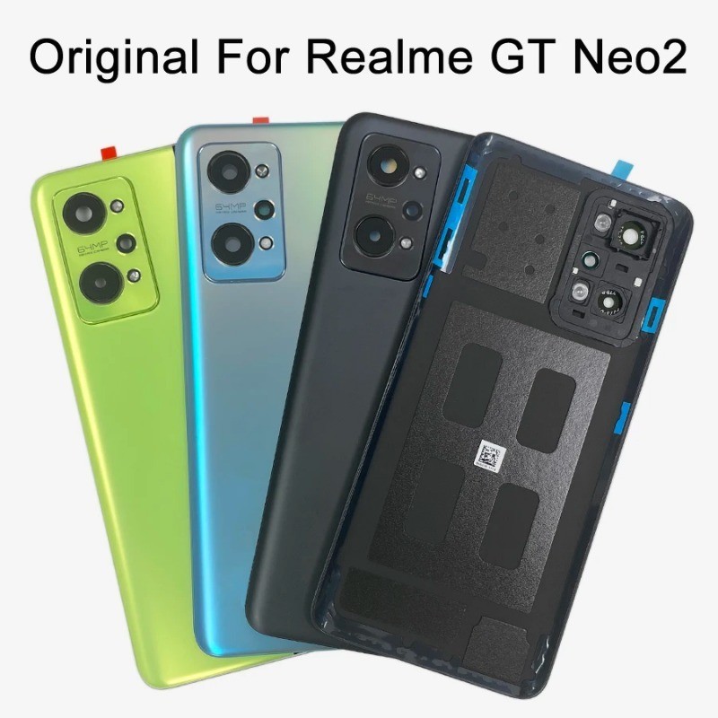 6.62" 原裝 Realme GT Neo 2 電池蓋門後殼玻璃殼 GT Neo2 RMX3370 後蓋更換零件