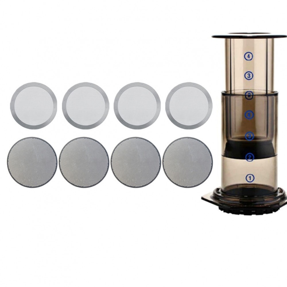 金屬咖啡過濾器 2 件裝 61 毫米咖啡壺盤,用於愛樂壓網狀過濾器