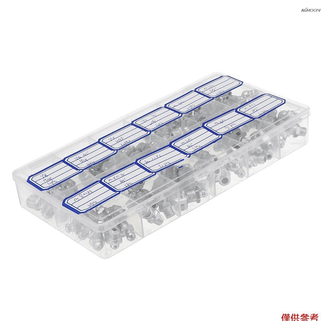 130 件液壓油嘴鍍鋅金屬油嘴配件分類套件配件公制英制 BSP UNF M6 M8 M10 45°