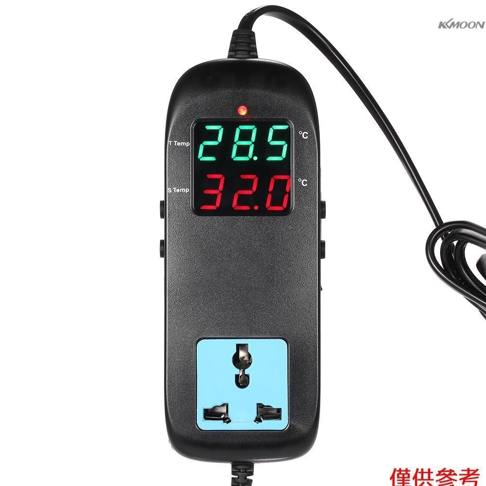 電子溫控器 LED數顯養殖溫控器熱電偶溫控器帶插座 AC 90V~250V