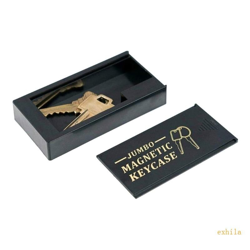 Exhila 磁性黑色鑰匙保險箱汽車鑰匙架隱藏式儲物盒家用