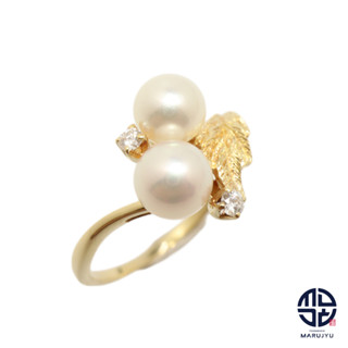 MIKIMOTO 飾品 戒指 珠寶 金 黃色 珍珠 18K金 18K YG 5號 日本直送 二手