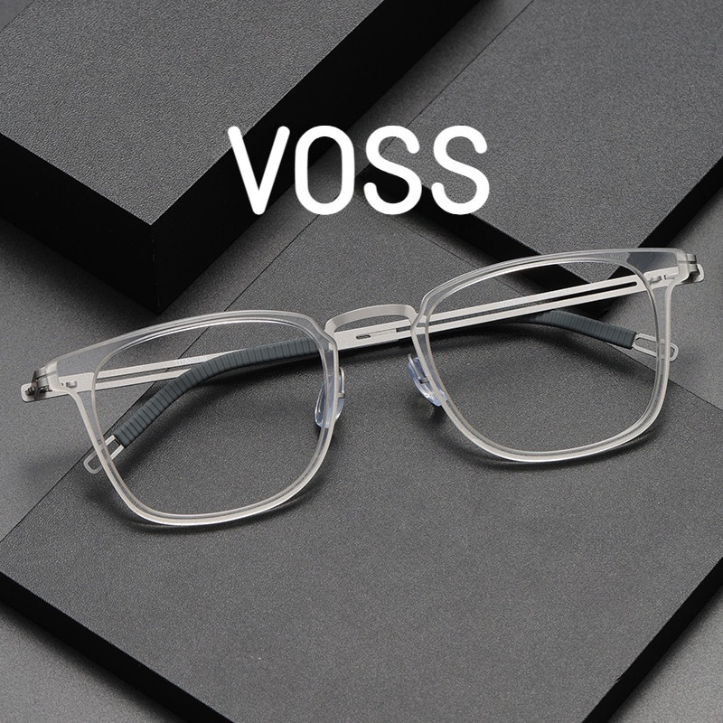 【TOTU眼鏡】超輕8.2克 新款voss同款板材眼鏡框 8202308簡約色彩無螺絲全框純鈦近視鏡架