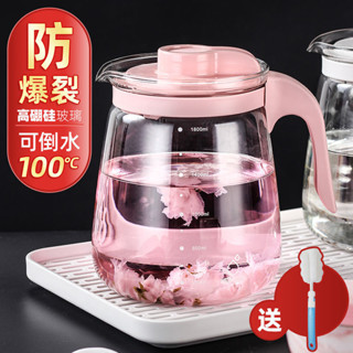 冷水壺玻璃耐高溫加厚涼水壺大容量家用裝水壺套裝開水玻璃泡水壺 W5ID