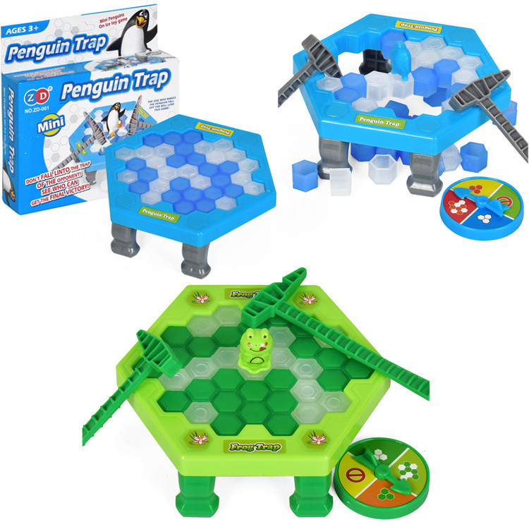 🌈桌面遊戲破冰企鵝 破冰青蛙 敲冰塊玩具益智拼裝積木親子互動玩具