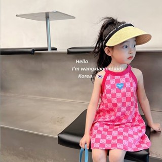 日系甜美系童裝 夏季新款女童吊帶裙 可愛卡通圖案印花舒適休閒女寶寶無袖洋裝 MG2153