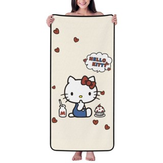 Hello Kitty 速乾親膚浴巾,可愛吸水棉珊瑚絨浴巾浴室