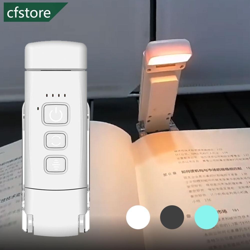 Cfstore Led夾式書籤書燈USB充電閱讀燈迷你Led亮度可調便攜式檯燈P6X6