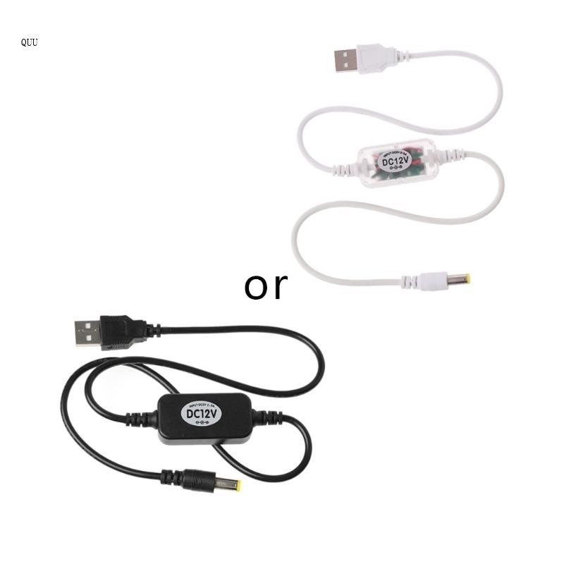 Quu USB 電源升壓線用於 DC 5V 到 DC 12v 升壓模塊 USB 轉換器適配器