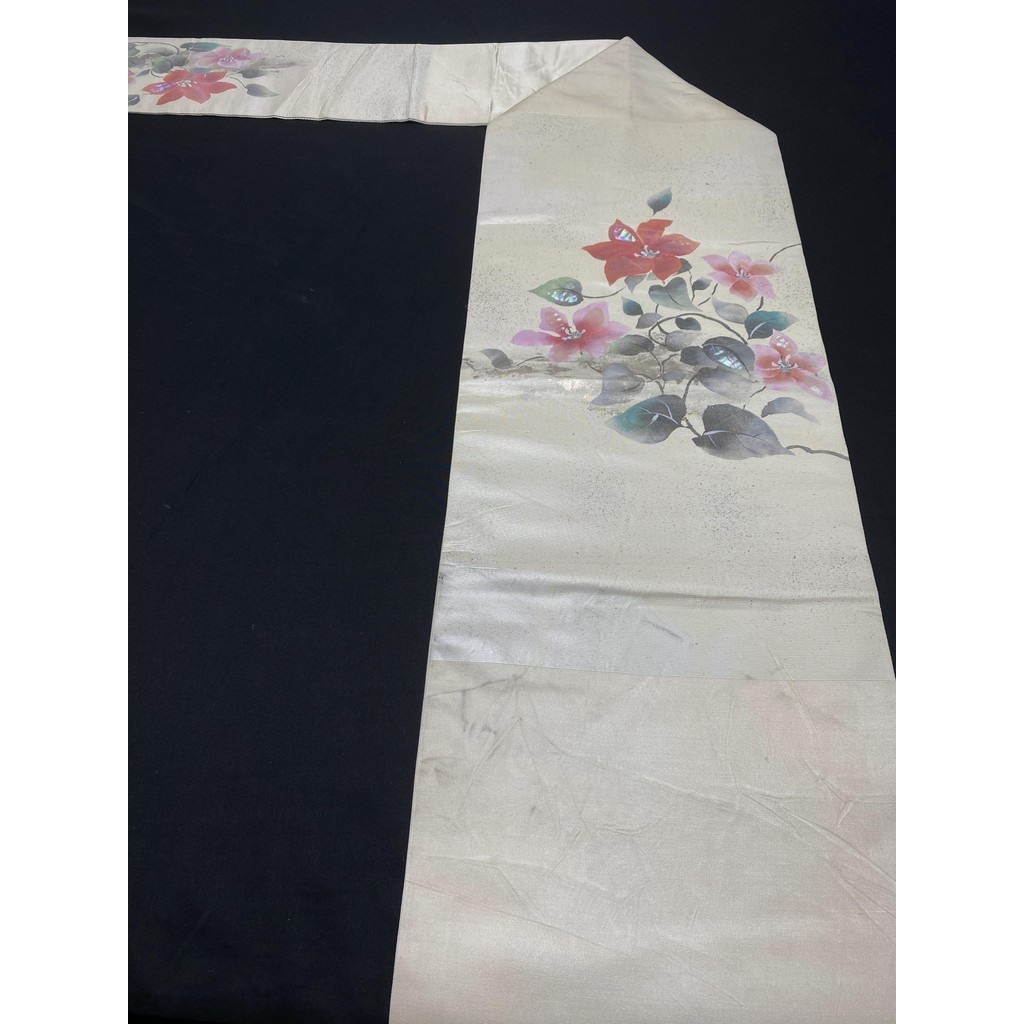 中古正絹西陣織日式和服名古屋帶手工腰帶金瀾真絲DIY材質