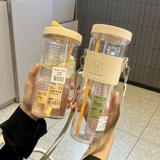 三禾🔹 新款 春夏季 吸管杯 便攜 茶濾網 杯子 花茶 水杯 大容量 隨手杯 🔹優選