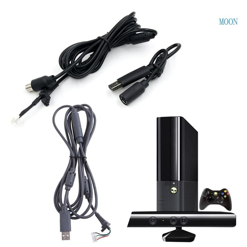 Moon 優質 USB 4 針用於電纜線電纜分離適配器更換 Xbox360 有線控制器配件