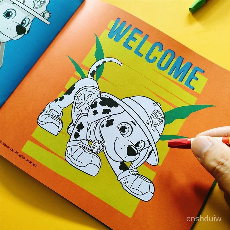 【新品上新】汪汪隊塗色畫本寶寶填色書兒童畫冊幼兒園圖畫本繪畫啟蒙繪本塗鴉