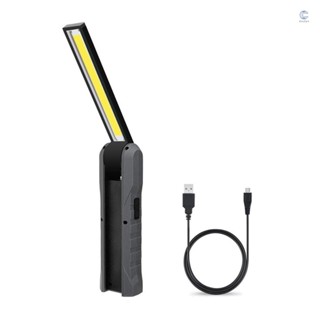 便攜式可折疊 USB 工作燈 4 模式 COB 手電筒充電