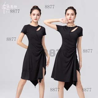 舒適拉丁舞服國標舞服摩登舞衣錶演服拉丁舞服錶演服夏季新款成人女比賽服練功服訓練洋裝練習服cywwwy