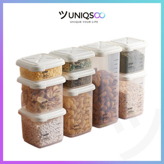 Uniqsoo 透明塑料罐小盒子獨特的零食冰箱容器 CF002