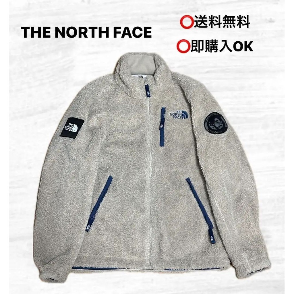 THE NORTH FACE 北面 毛絨外套 White Label XS 米色 白色 日本直送 二手