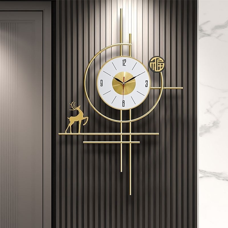 【免運+保固一年】北歐輕奢時鐘 靜音時鐘 掛鐘客廳 新款時鐘 創意裝飾鐘錶 藝術輕奢網紅現代大氣簡約掛鐘 居家裝飾